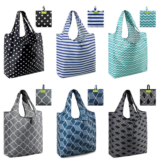 HOTIMO® Shopping Bags Foldable Reusable Grocery Bags 6 Pack